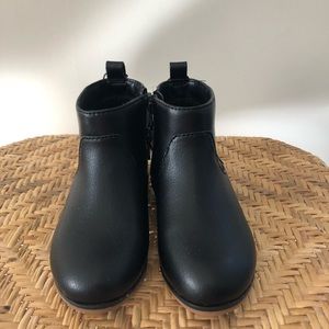 Toddler slip on zipper boots
